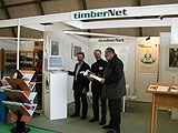 Messestand der timberNet Solutions Limited & Co. KG auf der Interforst 2002