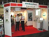 Messestand der timberNet Solutions Limited & Co. KG auf der Interforst 2002